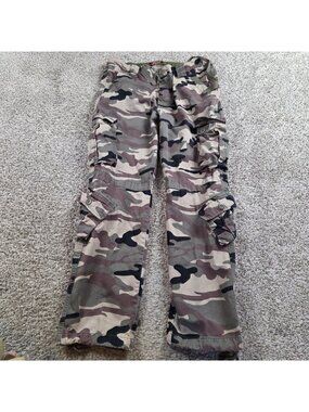 Matchstick Pants Mens 36x32 Camo Cargo Cotton Utility Multi Pocket Military